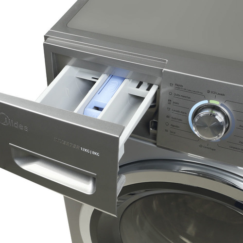 Lavasecarropas Carga Frontal Inverter Midea 12kg 8 Kg 1200 R