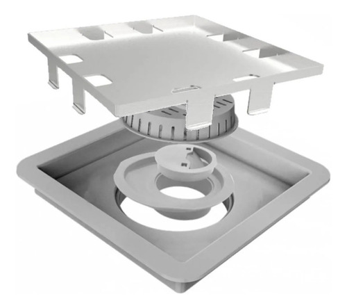 Ralo Linear 15x15 Tampa Oculta 209 Kit Com 8 Peças Elleve