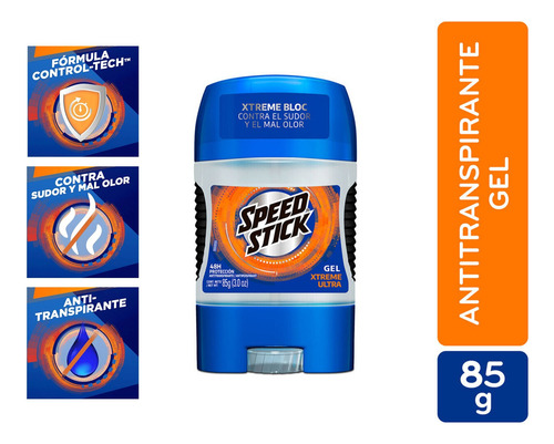 Pack X2 Antitranspirante Gel Speed Stick Xtremeultra 48h 85g