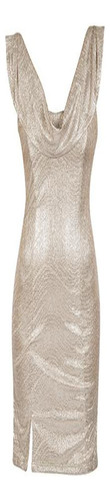 Vestido Dama Beige Corto Liso Fiestamundo Terra 100361