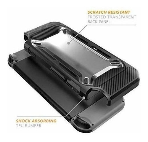 Carcasa Para Nintendo Switch 2017 Resistente Delgado Negro