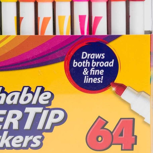 Plumones Súper Tips Cra-z-art Lavables Con 64 Colores Difere
