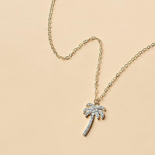 Futimely Collar Con Colgante De Árbol De Coco De Palma Para