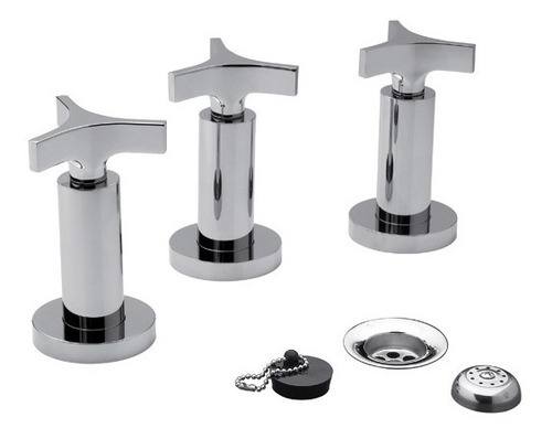 Imagen 2 de 3 de Griferia Baño Combo Triades Fv Ducha Lavatorio Pared Bidet