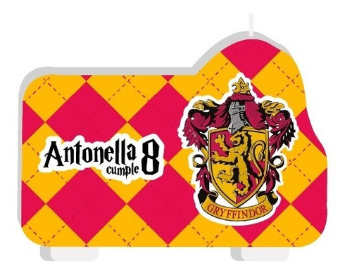 Vela Torta Gryffindor Hogwarts Harry Potter Personalizada