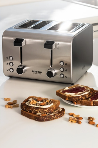 Imagen 8 de 10 de Tostadora 4 Panes Acero Inox Smartchef Peabody T8520 Full