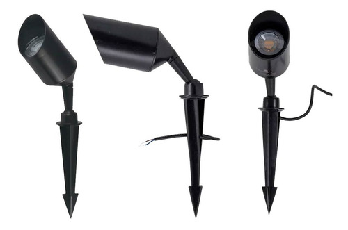 Imagem 6 de 8 de Luminária Spot Led Espeto P/jardim Lâmpada Cob Luz Fria 7w