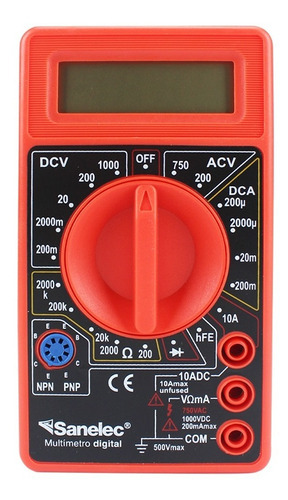 Multimetro digital Sanelec Dt-830b 250-750v Modelo 1585