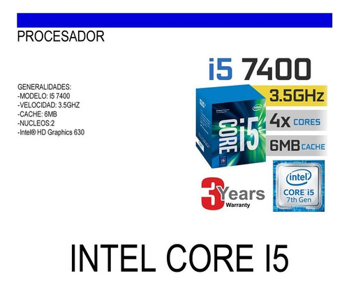 Rv Cpu Pc Intel Core I5 Ram 8gb 1tb Hdmi Usb 3.0 Gigabyte