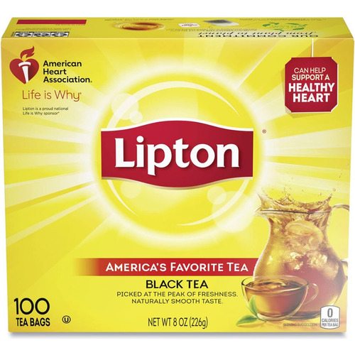 Lipton 100 Tea Bags Black Tea Te Negro 