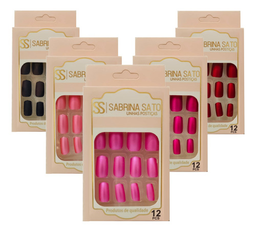 12kits Unhas Postiças Ss3386 Sabrina Sato Atacado