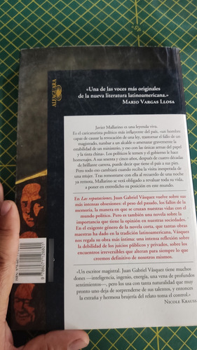 Las Reputaciones - Juan Gabriel Vásquez - Alfaguara (Usado)