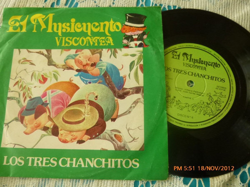 Vinilo Single Del Cuento Los Tres Chanchitos Parte 2 (ac145 (Usado)
