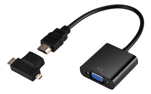 Adaptador Convertidor A Vga Tipo T Micro+miniconector Para S