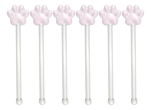 Palitos De Cóctel Swizzle Stick De Cristal, 6 Unidades