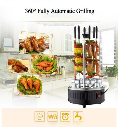 Parrilla Sin Humo Para Kebabs, Shawarma Y Brochetas