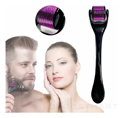 Dermaroller Facial Barba 0.5 Mm Titanio Regenera Colágeno