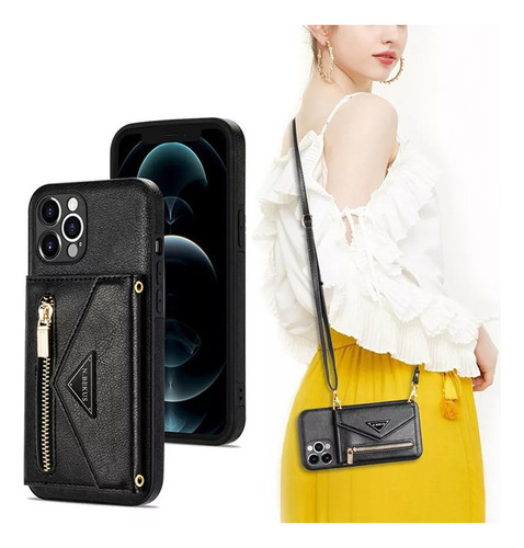Funda De Piel Para iPhone Funda Tipo Cartera Con Correa