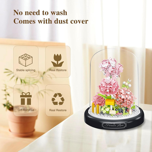 Bloques De Flores Artificiales Para Armar Compatible 624pcs.