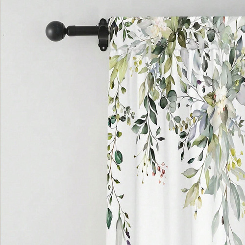 2x Hojas Cortinas De La Ventana Cortinas De 90cmx210cm