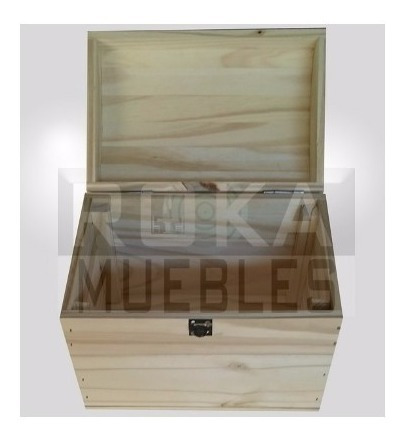 Imagen 3 de 6 de Cofre De Pino 35x20x20 Baul Joyero Roka