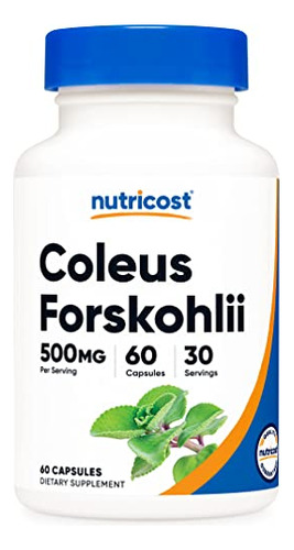 Suplemento Nutricost Coleus Forskohlii 500mg 60 Cápsulas