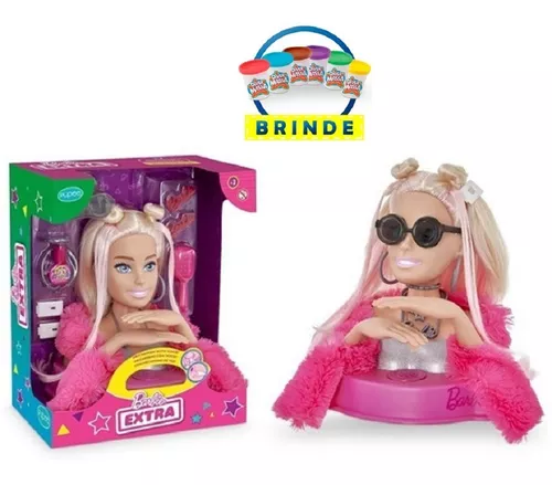 Busto Boneca Barbie Para Pentear E Maquiar Vem Com Maquiagem - Ri