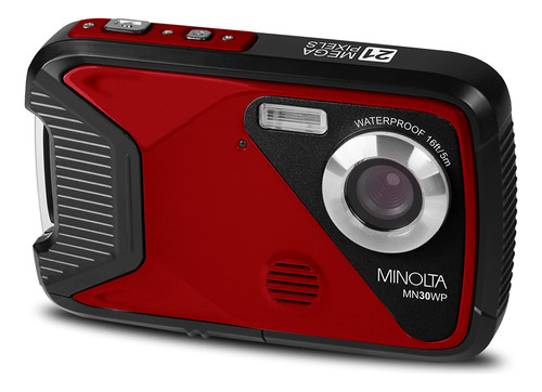 Minolta Mn30wp 21 Mp / P Hd Cámara Digital Impermeable ro. Color Rojo