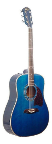 Guitarra acústica Oscar Schmidt OG2 para diestros trans blue brillante