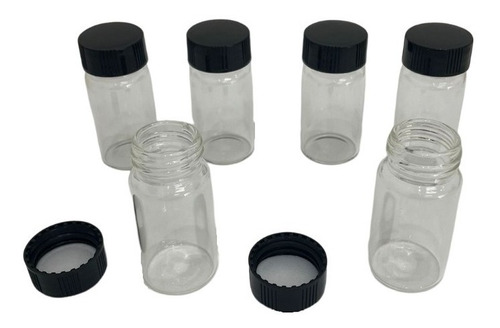 Vial De Vidrio Tapa De Plástico 20ml Paq C/20