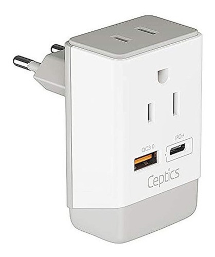 Brasil Rio Power Plug Adapter Travel Qc 3.0 Y Pd By Ceptics,