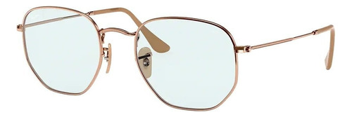 Ray-Ban Round Hexagonal Washed Evolve RB3548N - Light blue - Clásica/Fotocromática - Polished copper - Acero - Polished copper - Acero - Extra large