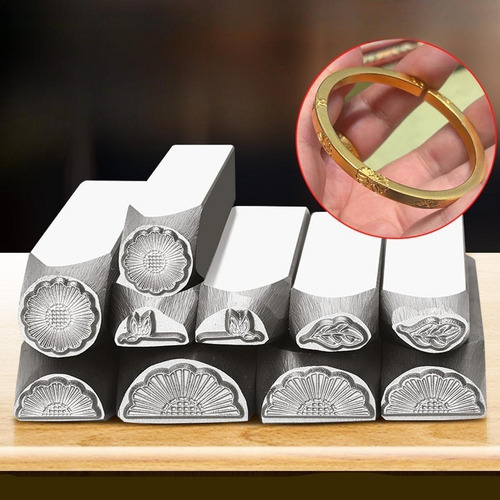 Sello De Metal Para Joyería, Sello Artístico Hoja Derecha