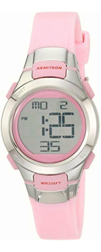 Armitron Sport Digital Reloj Cronógrafo, Rosado/plateado