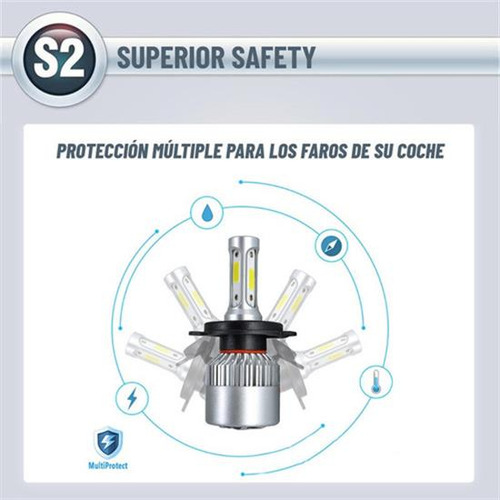 Luz Alta/baja/niebla Kit Faros Led Luces 8000lm Para
