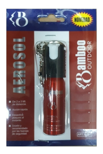 Imagen 5 de 7 de Gas Pimienta Bamboo 14gr De Bolsillo Paraliza Por 30 Minutos