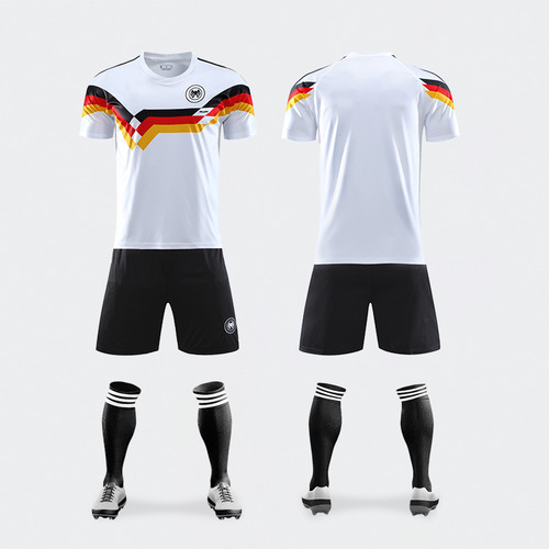 Camiseta De Fútbol Retro De Alemania Con Emblemas De Los Cam