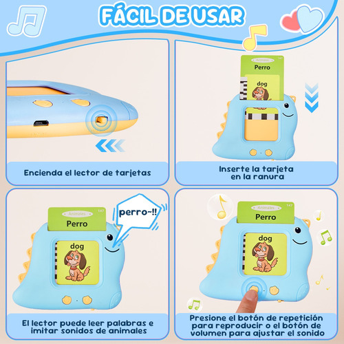 Juguetes Aprendizaje Español-inglés Para Niños 224 Palabras
