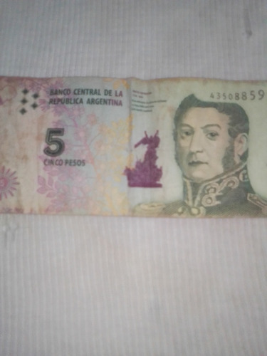 Billete 5$ San Martin En Unión Y Libertad 100000 U$s