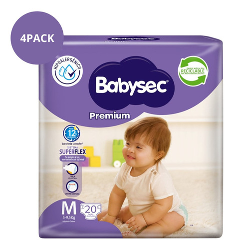 Babysec Premium - Pack X 4 Paquetes - Elige Talla 