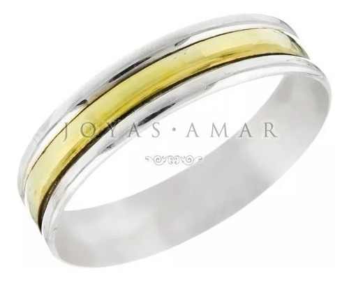 Par Alianzas Plata Y Oro Anillos Compromiso Casamiento Grab.