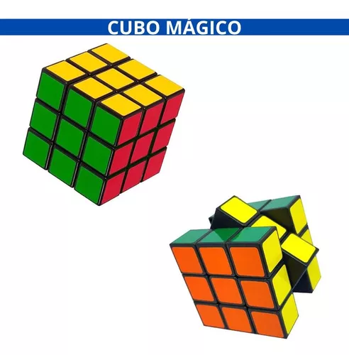 Caixa com 4 cubos mágicos de formas diferentes! Brinquedo que estimula o  raciocínio.