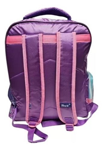 Mochila Escolar Grande Primaria Ruz Disney Princesas Frozen Elsa 174581 Color Rosa Diseño de la tela Liso