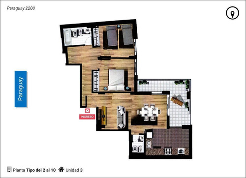 Imagen 2 de 27 de Paraguay 2200 - Venta Departamento Dos Dormitorios - Rosario