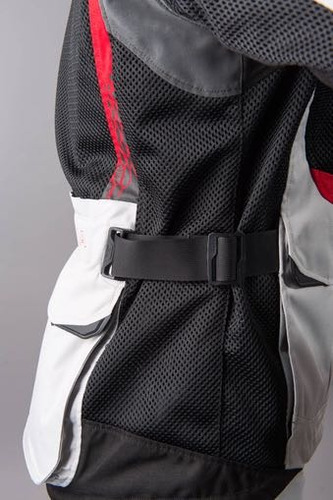 Imagen 8 de 10 de Campera Cordura Macna Furio Negro-gris-rojo