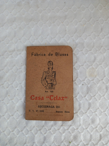 Calendario Telax Antiguo 1947 (fábrica De Blusas)