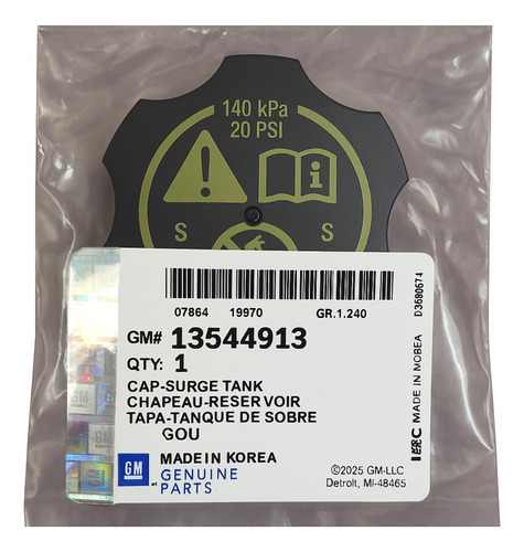 Tapon Anticongelante Sonic Cruze Spark Beat Trax #13502353