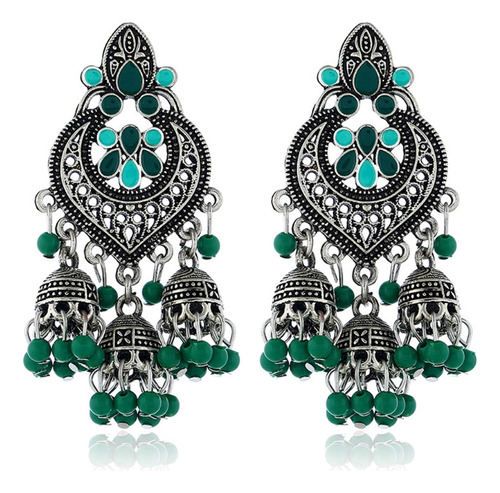 (7 #mold) Pendientes Indios De Bollywood, Estilo Étnico, Con