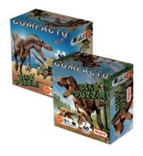 Juego Compacto Dino Puzzle Surtido Nupro 1309