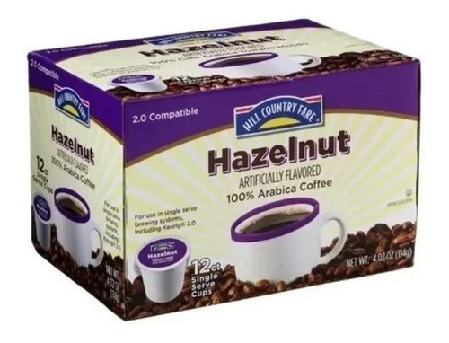 12 K-cups Café Halzenut Capsulas Compatible Keurig